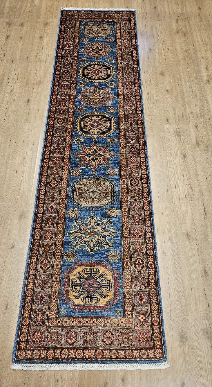 315x80 vintage handgeknoopt oosters tapijt loper kazak super ID32777