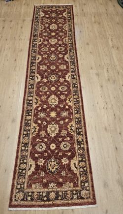 340x76 vintage handgeknoopt oosters tapijt ziegler ID32779