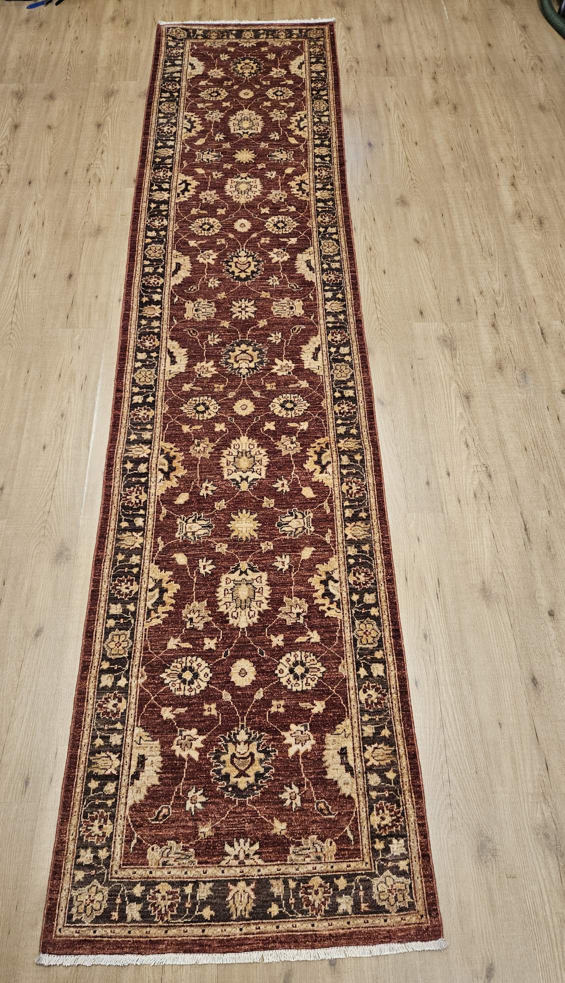 340x76 vintage handgeknoopt oosters tapijt ziegler ID32779