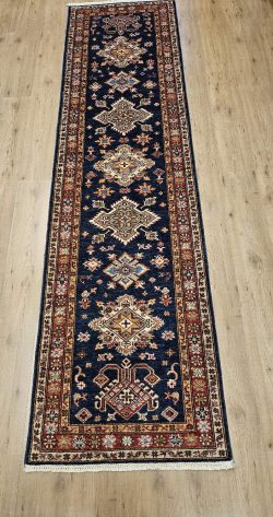 309x83 handgeknoopt oosters tapijt loper kazak ID32595