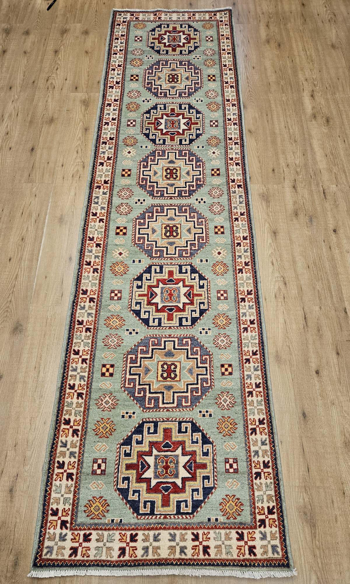 312x82 handgeknoopt oosters tapijt loper kazak ID32693