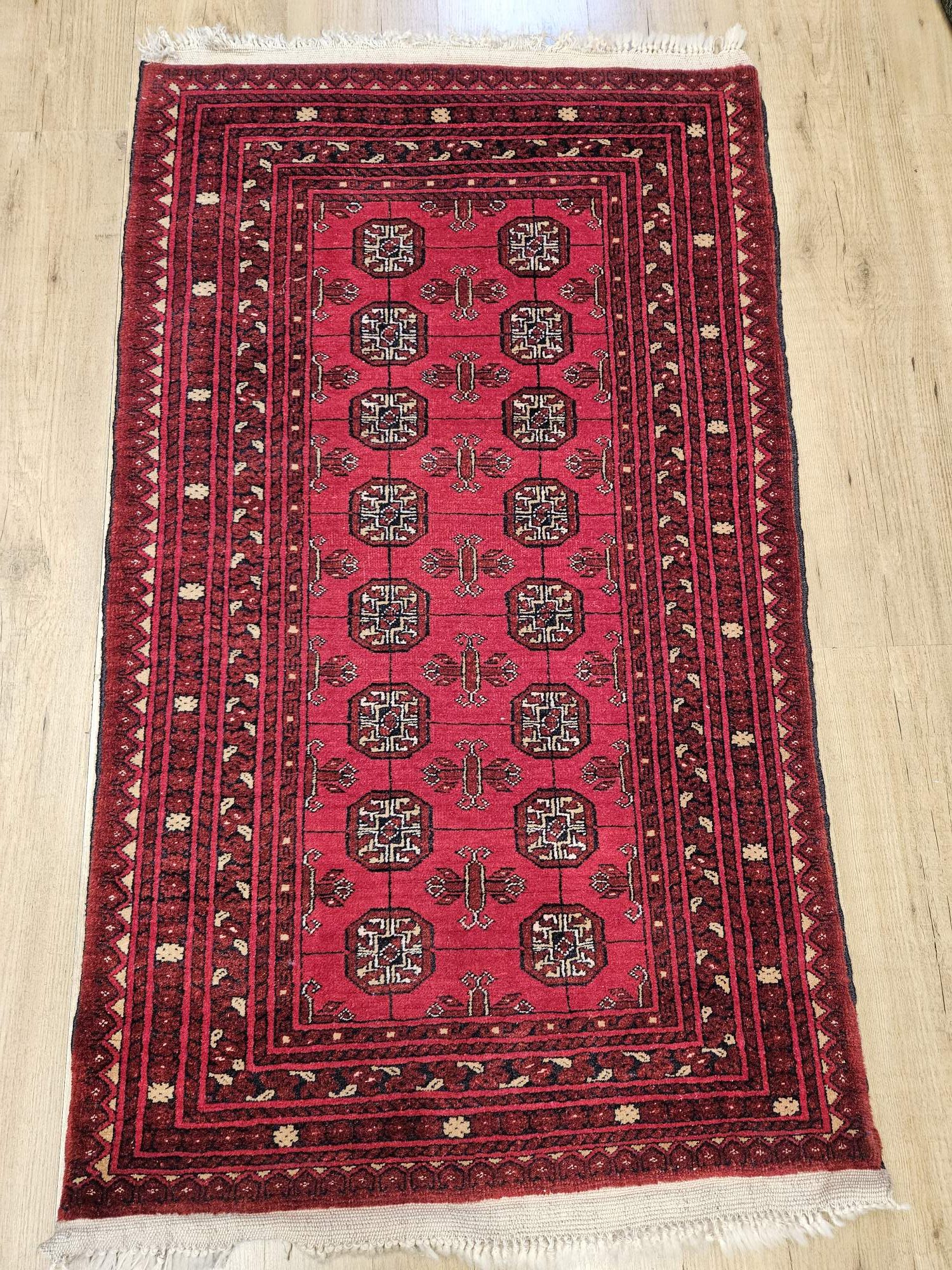 140x78 vintage handgeknoopt oosters tapijt bochara ID32762