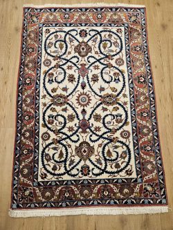 154x100 vintage handgeknoopt perzisch tapijt isfahan ID32655
