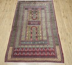 195x123 vintage handgeknoopt oosters tapijt karachi ID32680