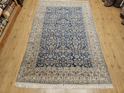 270x170 vintage handgeknoopt perzisch tapijt nain 6la met zijde ID32689