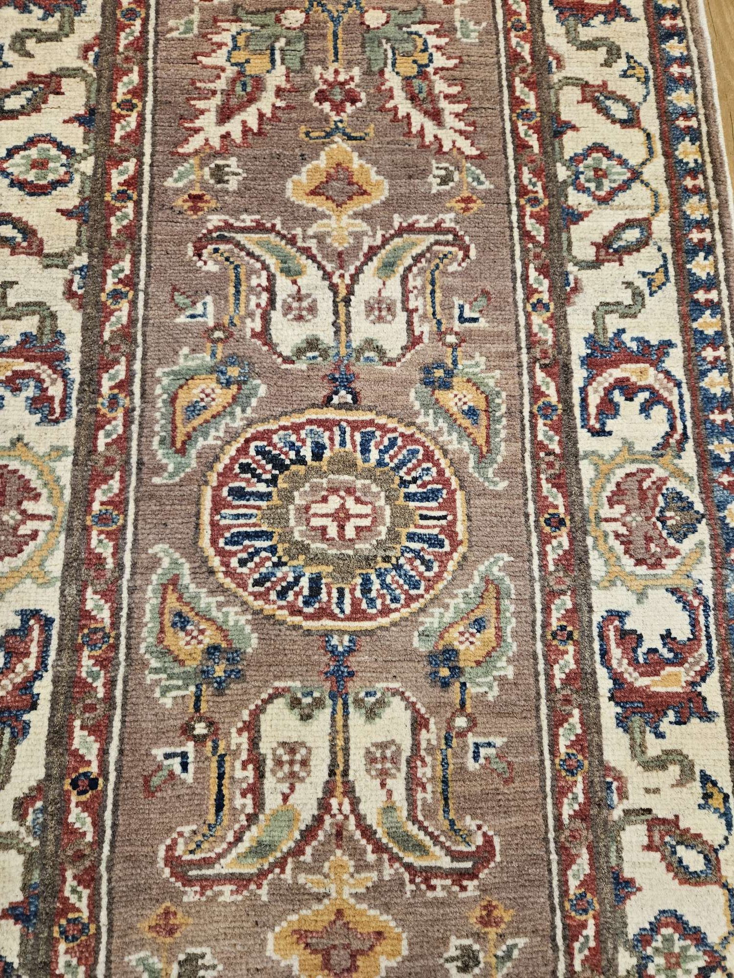 172x65 handgeknoopt oosters tapijt loper kazak ID32878 - Afbeelding 2