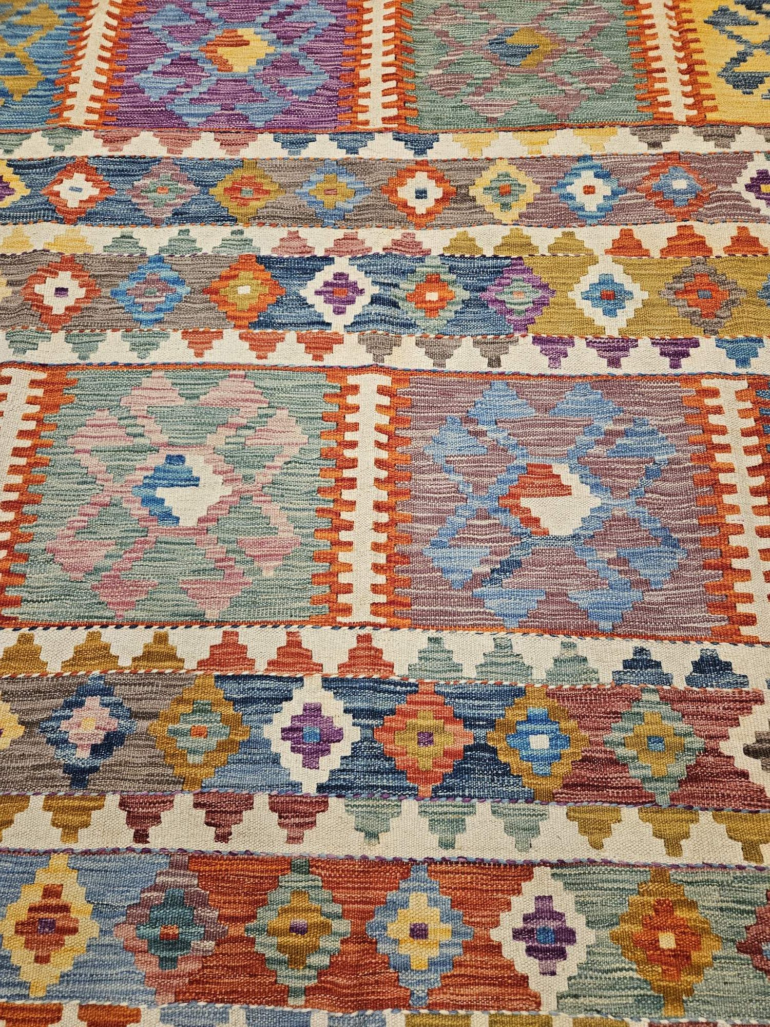 240x171 handgeweven oosterse wollen kelim ID32938 - Afbeelding 2