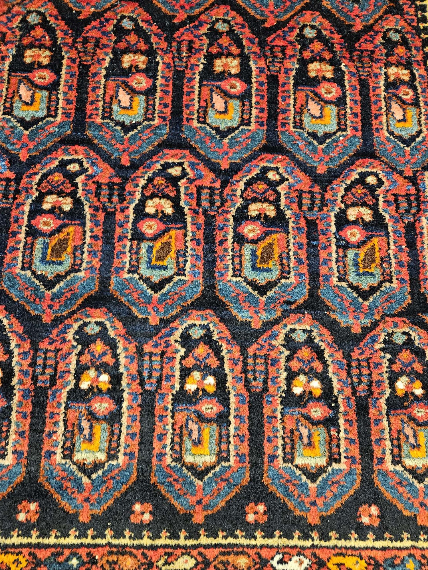 206x133 vintage handgeknoopt perzisch tapijt hamadan ID32997 - Afbeelding 2