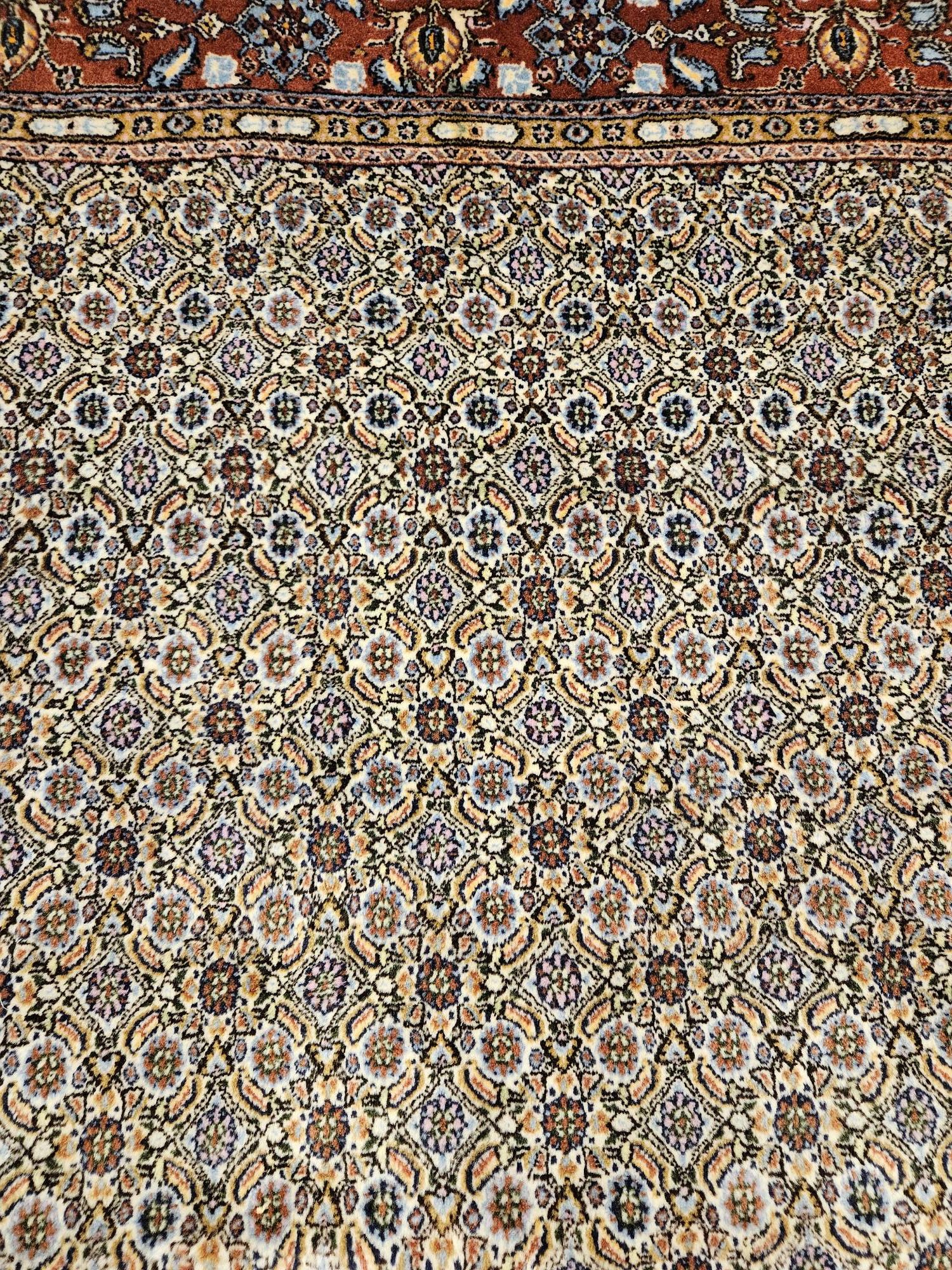 185x133 vintage handgeknoopt perzisch tapijt moud ID33001 - Afbeelding 2