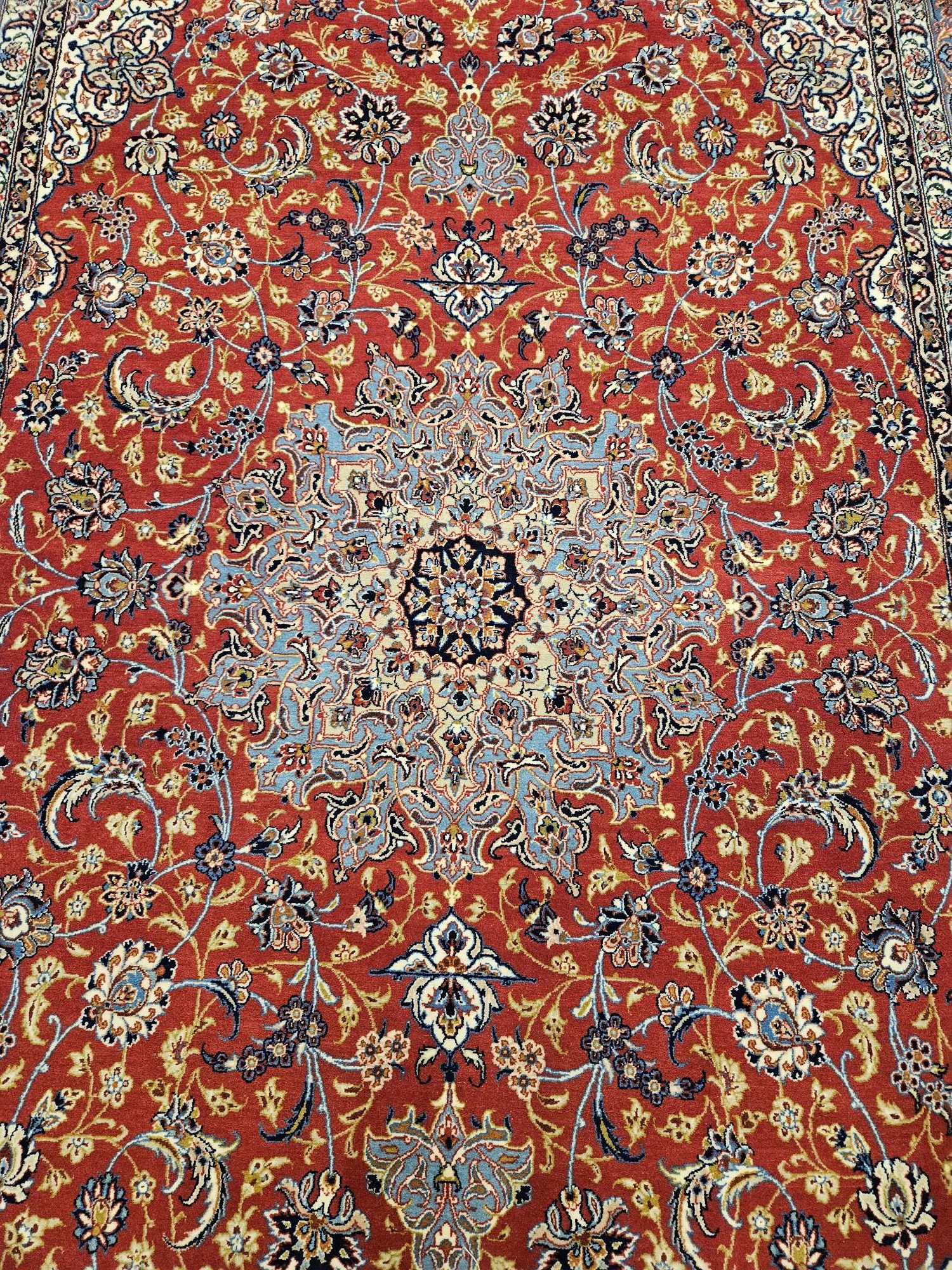 258x140 vintage handgeknoopt perzisch tapijt isfahan ID33011 - Afbeelding 2