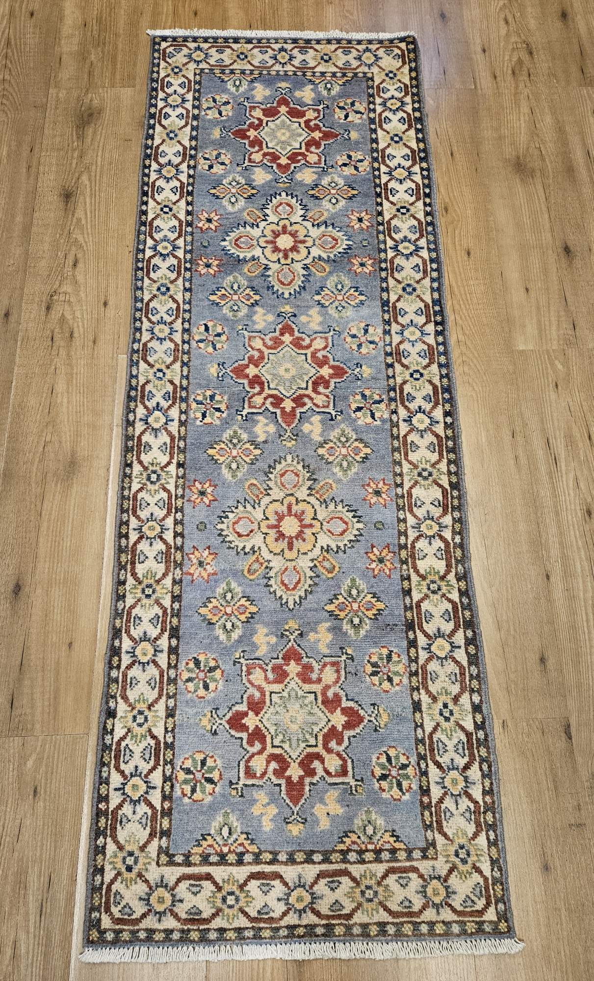 183x64 handgeknoopt oosters tapijt loper kazak ID32816