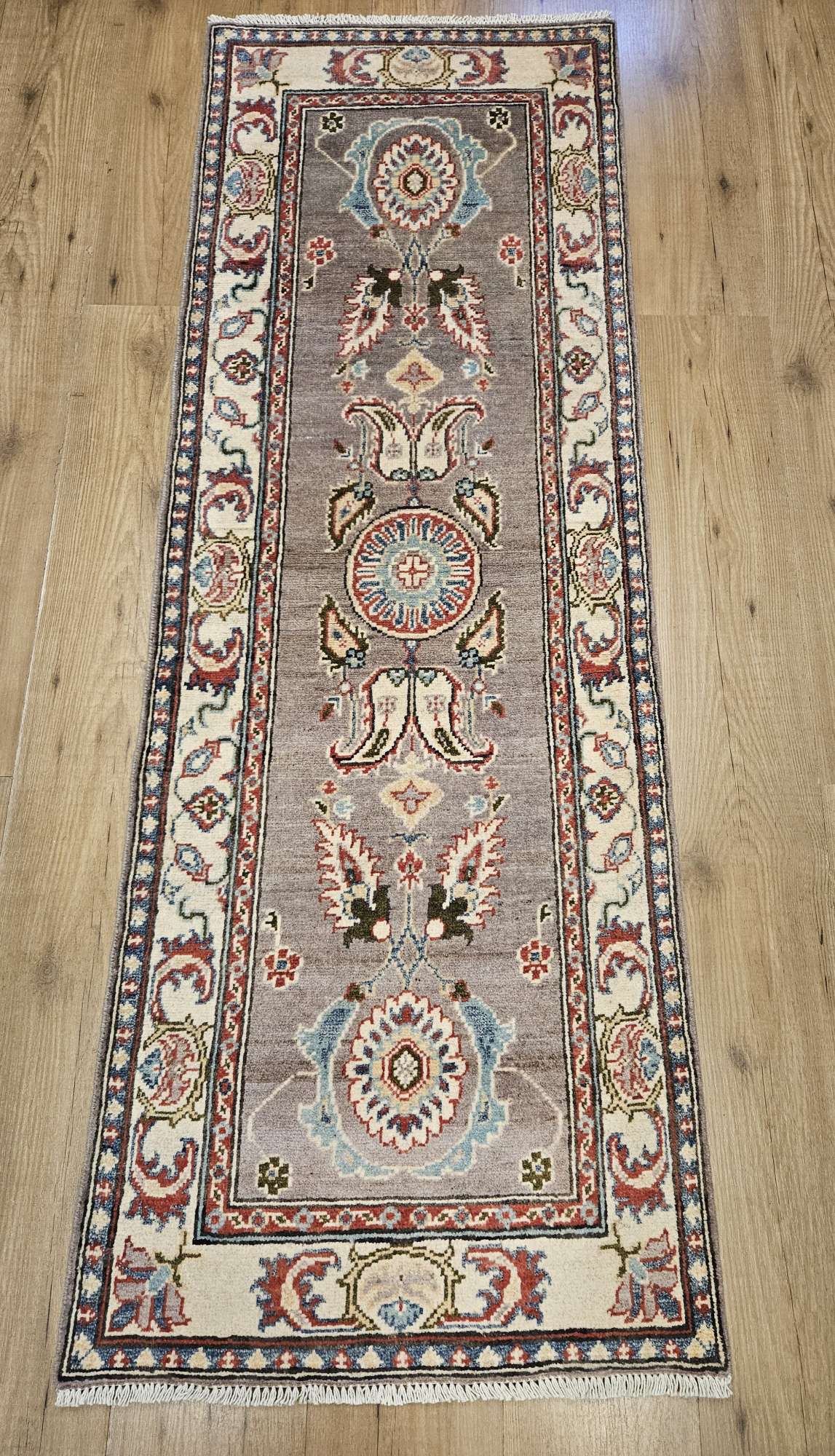 186x65 handgeknoopt oosters tapijt loper kazak ID32876