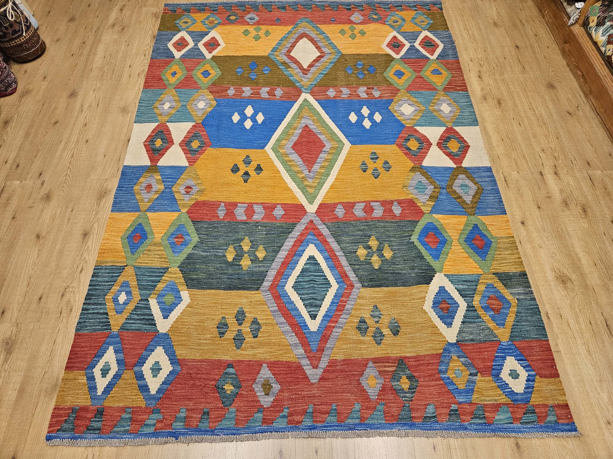 250x174 handgeweven oosterse wollen kelim ID32923