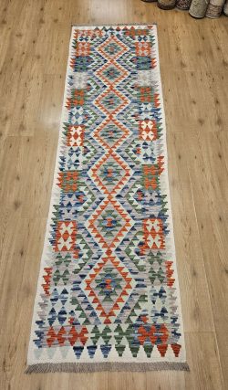 286x84 handgeweven oosterse wollen kelim loper ID32967