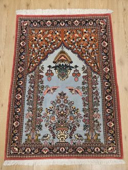 117x80 handgeknoopt perzisch tapijt ghom ID33063