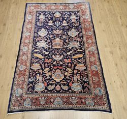 210x133 vintage handgeknoopt perzisch tapijt kashmar ID33135