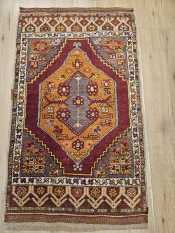 094x55 vintage handgeknoopt oosters tapijt turks ID33065