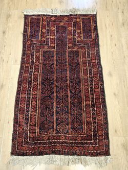 160x83 vintage handgeknoopt perzisch tapijt beloutch ID33160