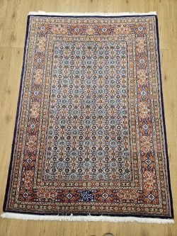 153x108 vintage handgeknoopt perzisch tapijt moud ID33119