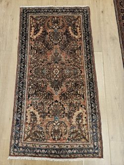 126x64 vintage handgeknoopt perzisch tapijt sarough us antiek ID33147