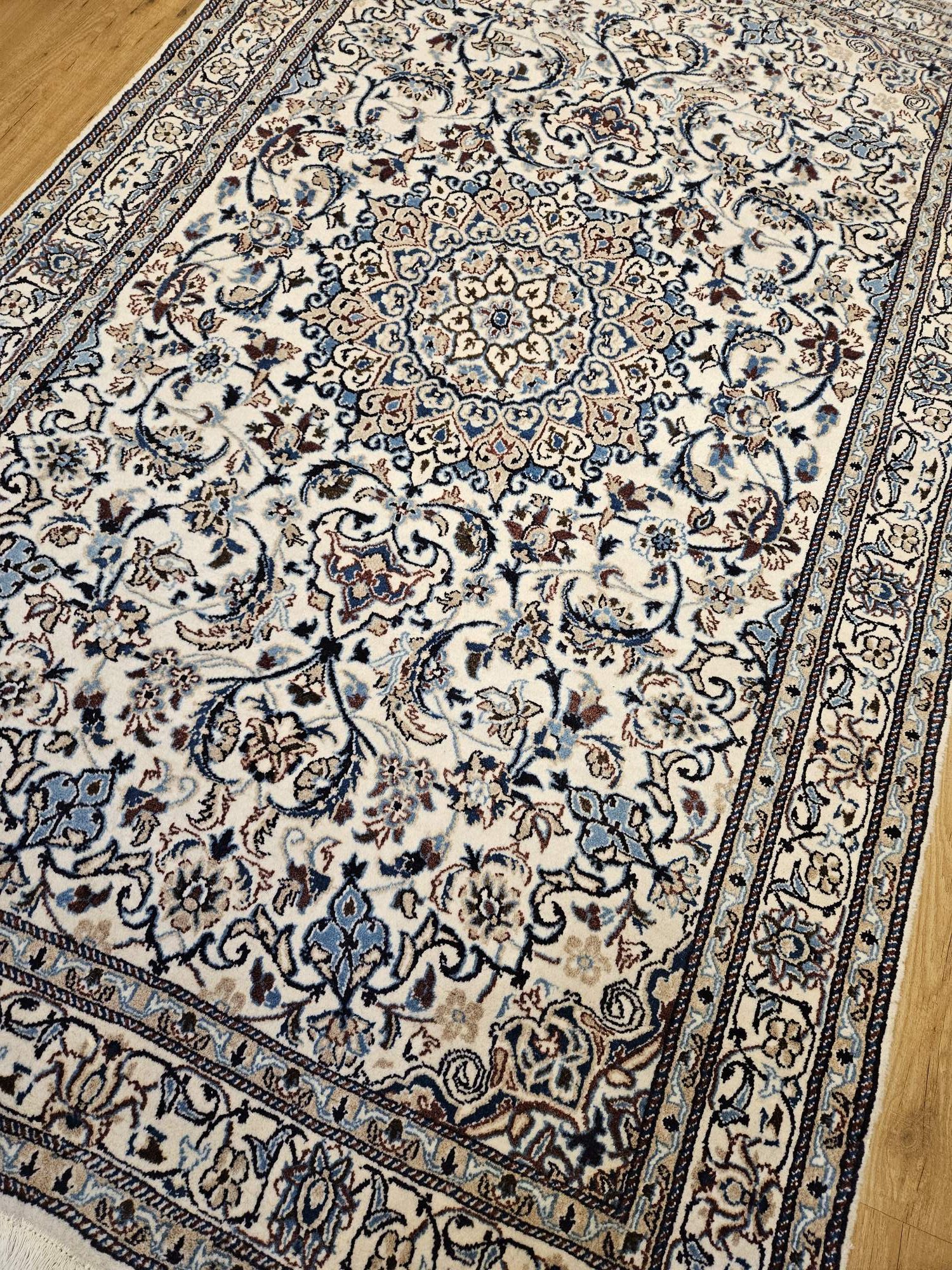 265x158 vintage handgeknoopt perzisch tapijt nain ID33188 - Afbeelding 2