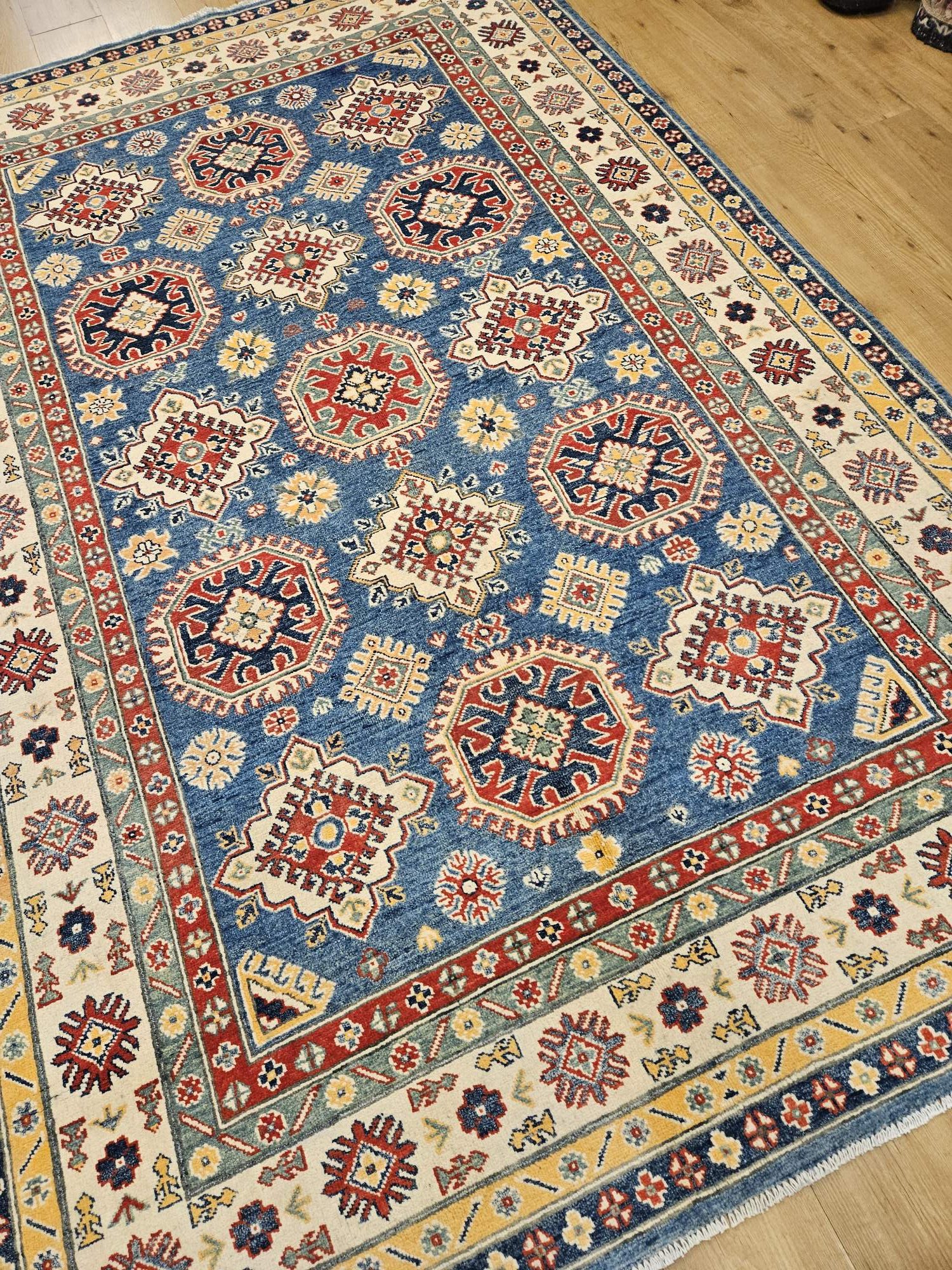 279x183 handgeknoopt oosters tapijt kazak ID33218 - Afbeelding 2