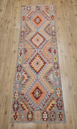 240x78 handgeweven oosterse wollen kelim loper ID33222