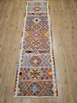 285x81 handgeweven oosterse wollen kelim loper ID33200