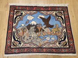 091x71 handgeknoopt perzisch tapijt sarough pictoriaal ID33254