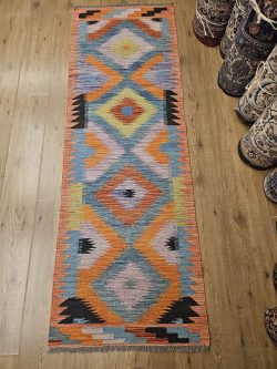 200x78 handgeweven oosterse wollen kelim loper ID33308