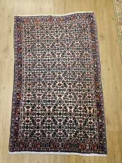 132x84 vintage handgeknoopt perzisch tapijt bidjar ID33286