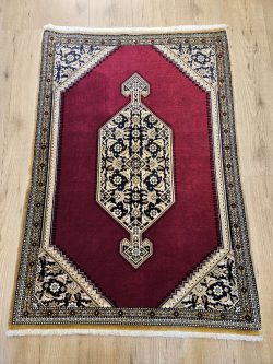 118x83 vintage handgeknoopt perzisch tapijt ghom ID33302