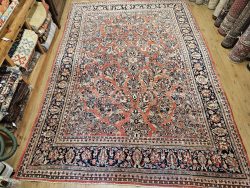 380x262 vintage handgeknoopt perzisch tapijt sarough ID33318