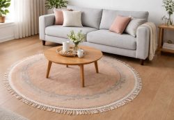 150x150 handgeknoopt oosters tapijt modern rond ID33330