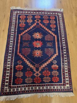 113x74 vintage handgeknoopt oosters tapijt bergama ID33402