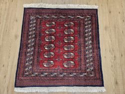 103x94 vintage handgeknoopt oosters tapijt bochara ID33492
