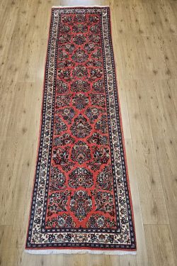 283x80 handgeknoopt perzisch tapijt loper sarough ID33482