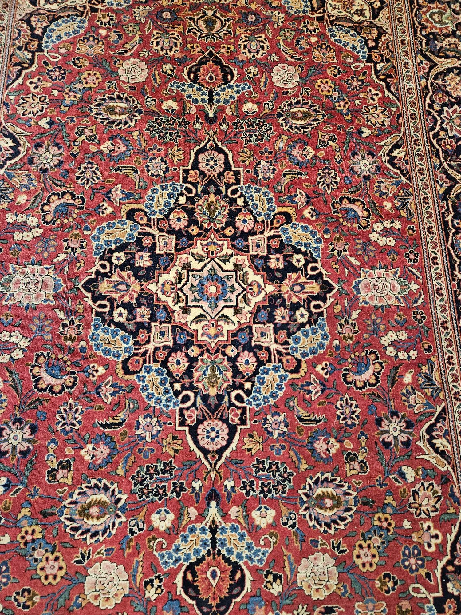 205x133 vintage handgeknoopt perzisch tapijt kashan ID33528 - Afbeelding 2