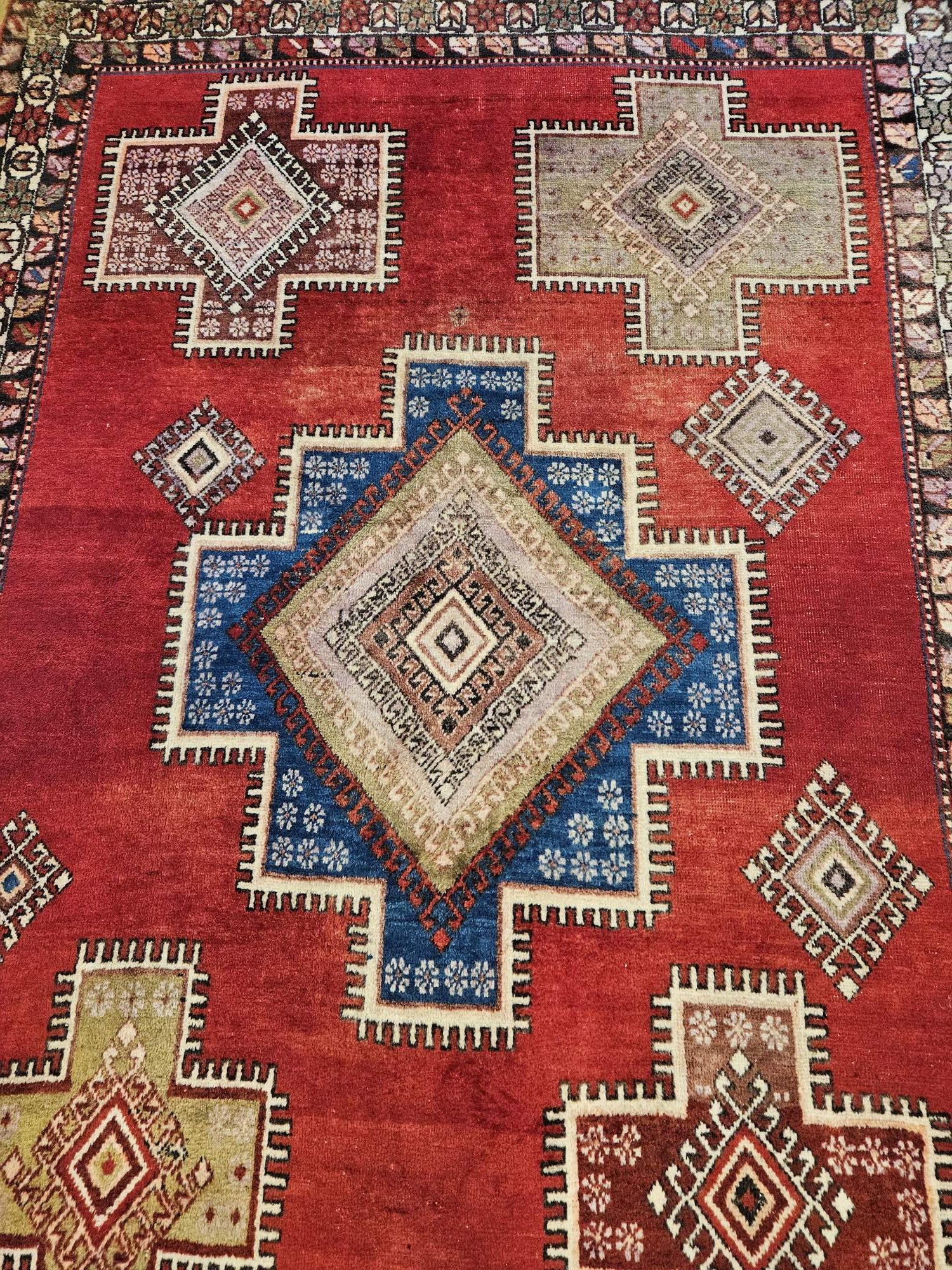 212x149 vintage handgeknoopt perzisch tapijt hamadan ID33538 - Afbeelding 2