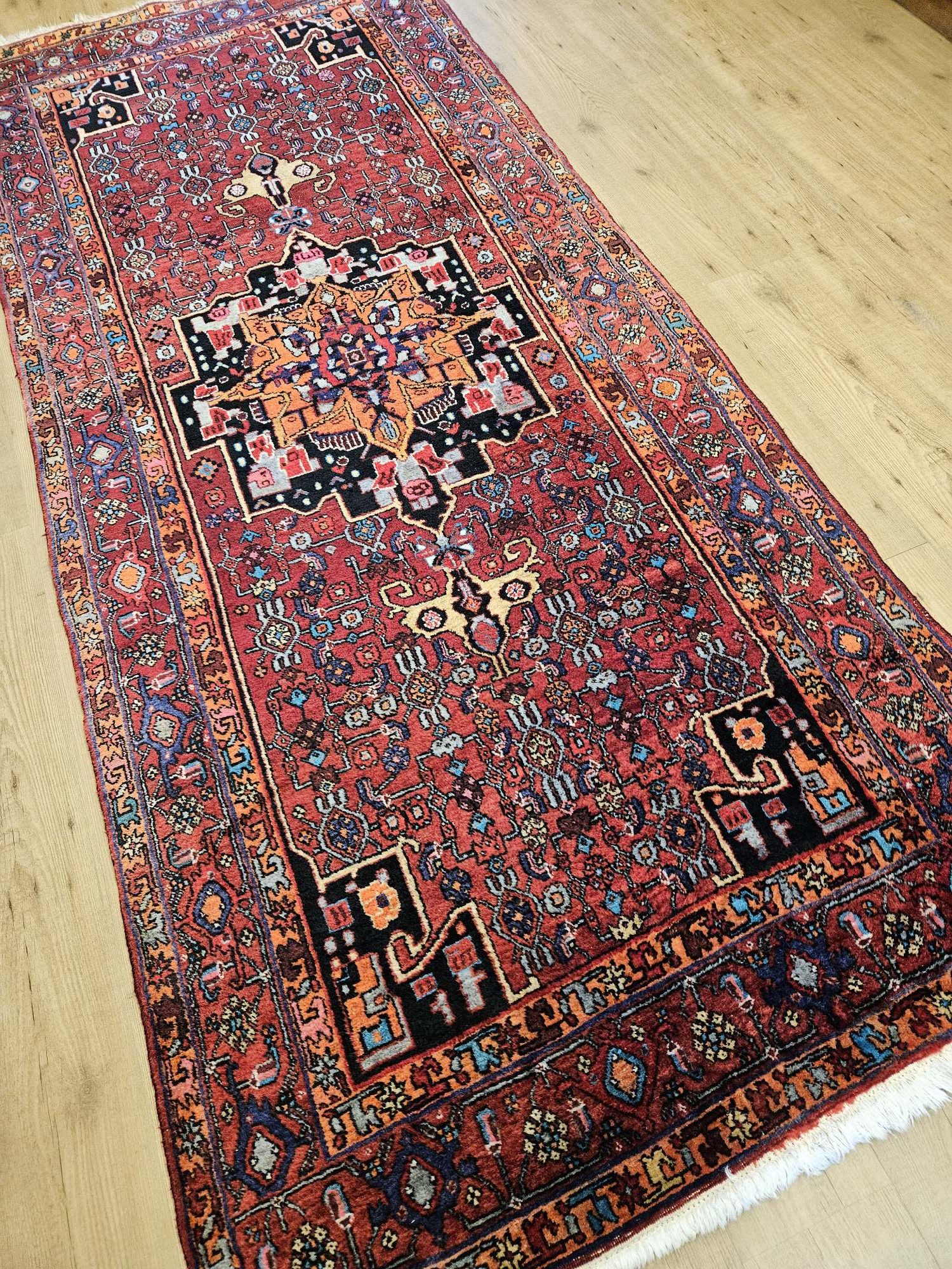 298x130 vintage handgeknoopt perzisch tapijt bidjar ID33552 - Afbeelding 2
