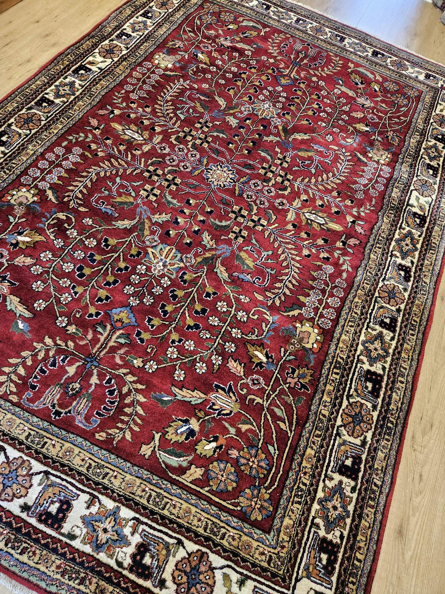 296x195 vintage handgeknoopt oosters tapijt tabriz ID33568 - Afbeelding 2
