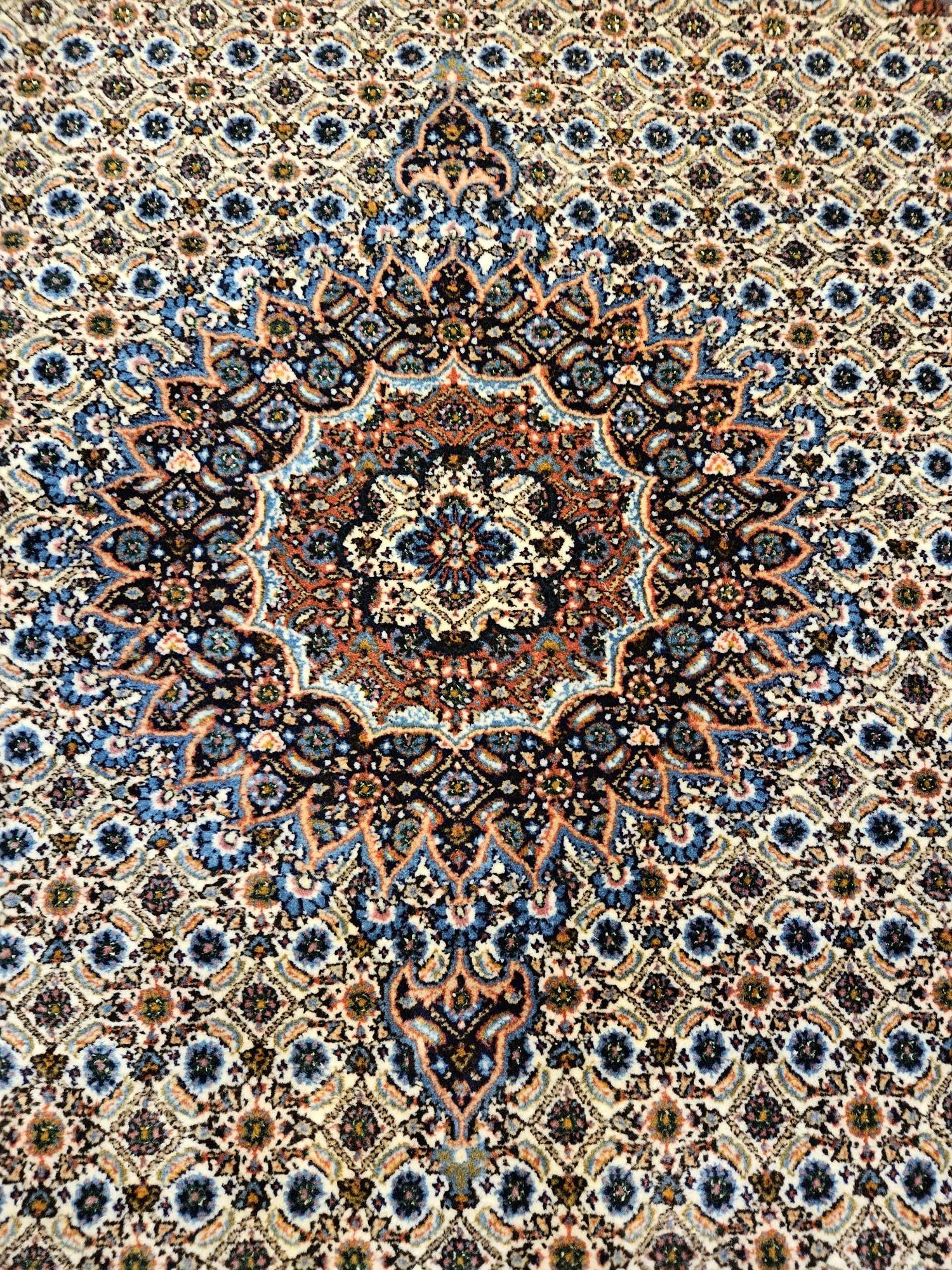 245x200 vintage handgeknoopt perzisch tapijt moud ID33588 - Afbeelding 2