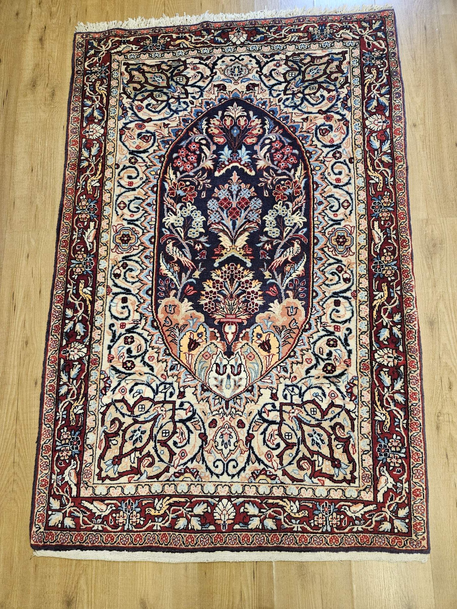 162x105 handgeknoopt perzisch tapijt sarough ID33578
