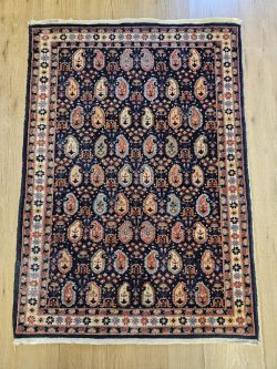 115x81 vintage handgeknoopt oosters tapijt Hereke ID33554