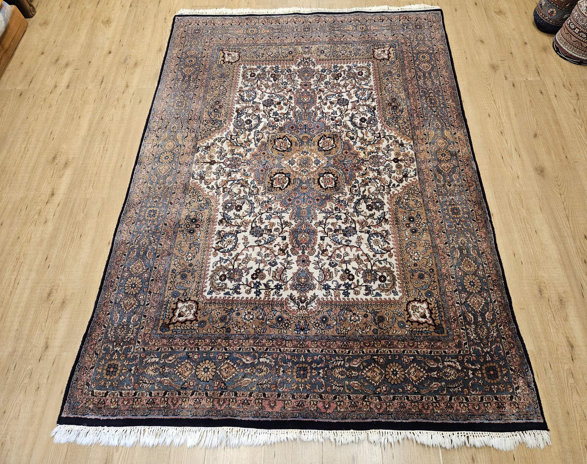 230x160 vintage handgeknoopt oosters tapijt kirman ID33532