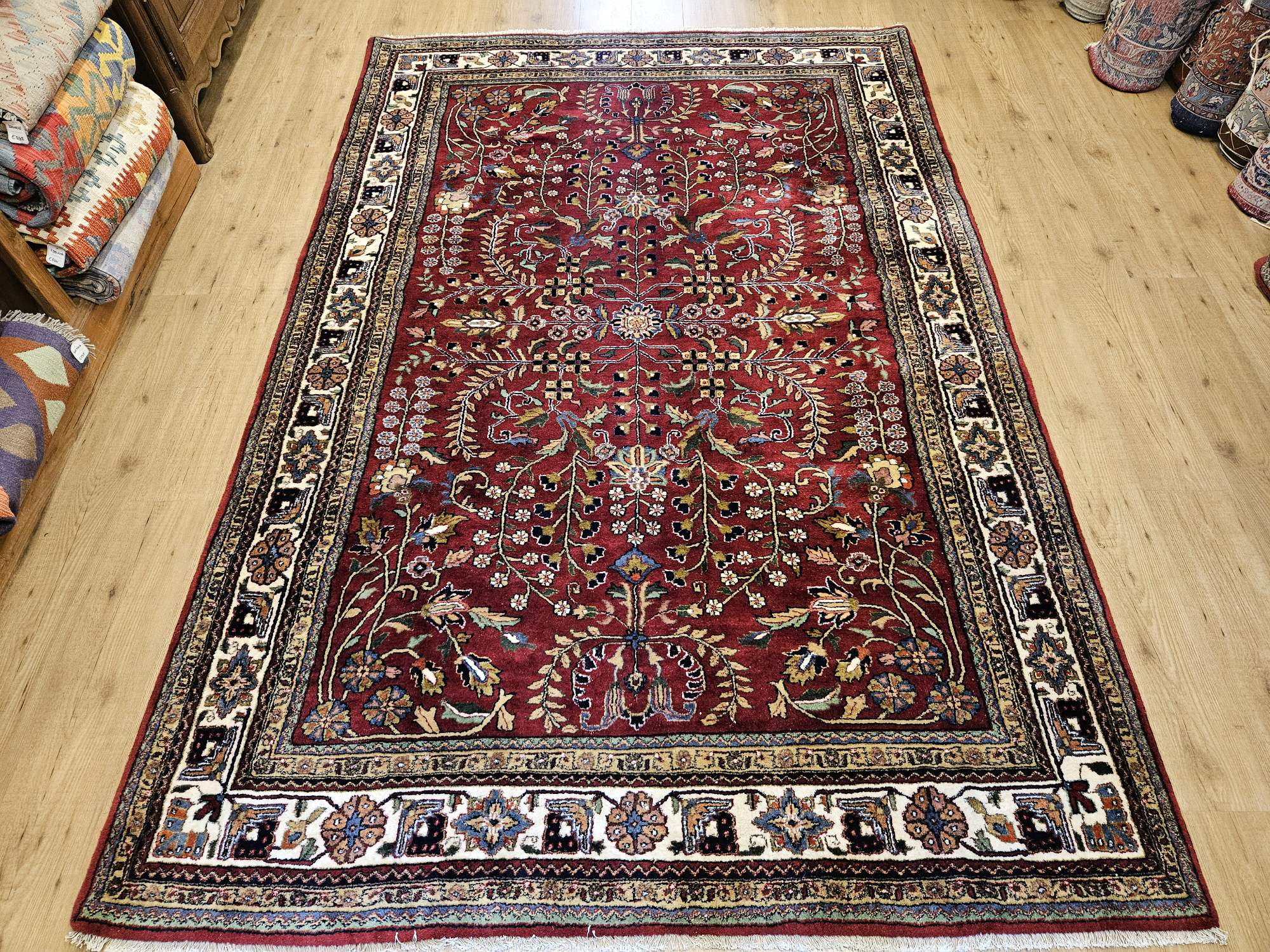296x195 vintage handgeknoopt oosters tapijt tabriz ID33568