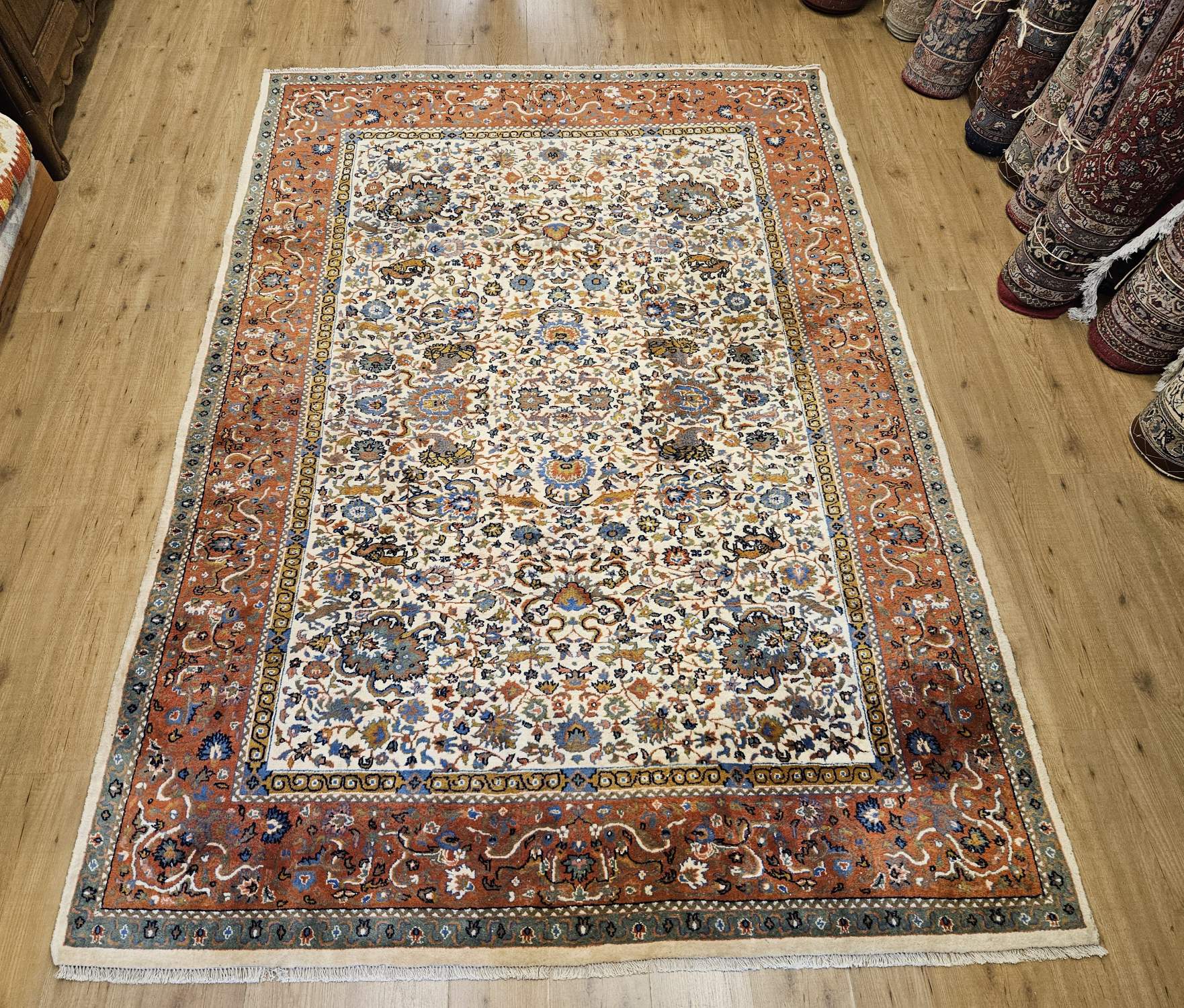 301x206 vintage handgeknoopt oosters tapijt tabriz ID33564