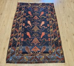 165x113 vintage handgeknoopt perzisch tapijt hamadan ID33558