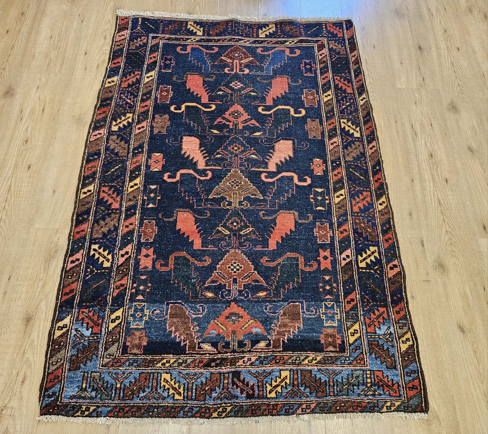 165x113 vintage handgeknoopt perzisch tapijt hamadan ID33558