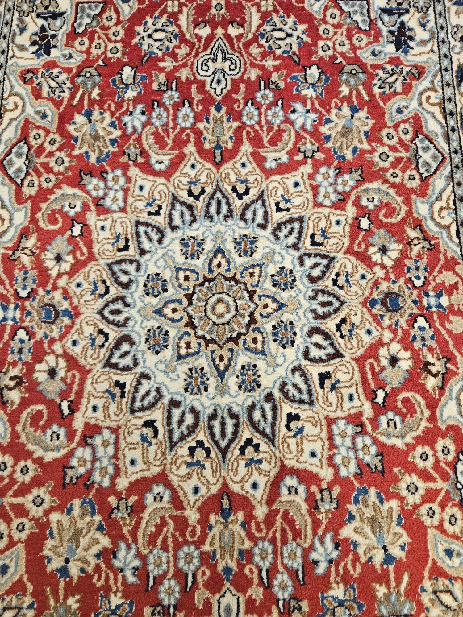197x112 vintage handgeknoopt perzisch tapijt nain ID33604 - Afbeelding 2